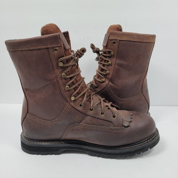 Work Zone Oil Resistant Waterproof Mens Brown Leather Work Boots N880 US Size 12 - Picture 6 of 11